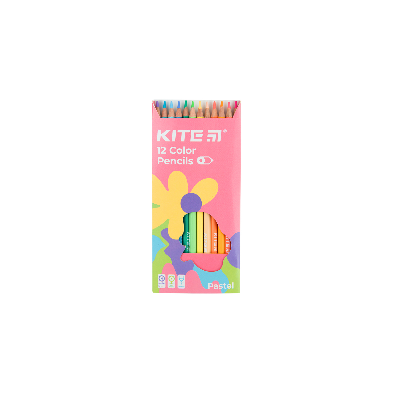 Карандаши цветные Kite Fantasy Pastel 12 цветов (K22-451-2) изображение 3