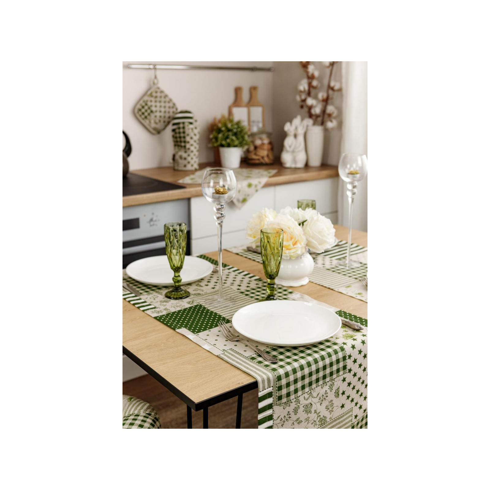 Кухонная прихватка Прованс Пэчворк зеленый Хозяйка 20х20 см (031502) изображение 3