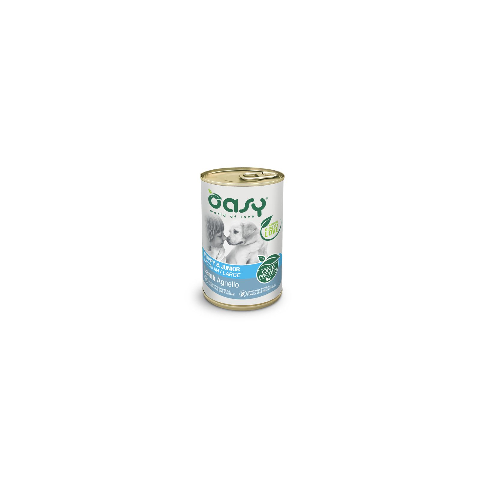 Консервы для собак OASY One Protein Formula Puppy & Junior Medium/Large с ягненком 400 г (8053017344485)