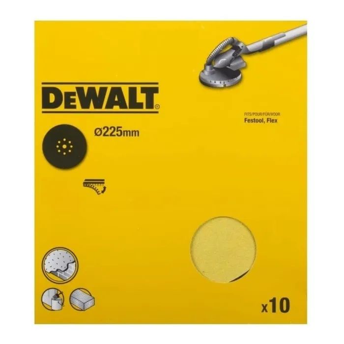 Наждачная бумага DeWALT для ексцентрикових шліфмашин, 225 мм, зерно 120 (DT3170) изображение 4