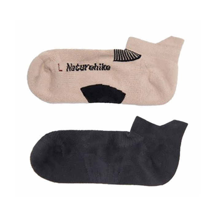 Носки Naturehike низькі NH21FS014 2 пари бежеві чорні L (6927595773161)