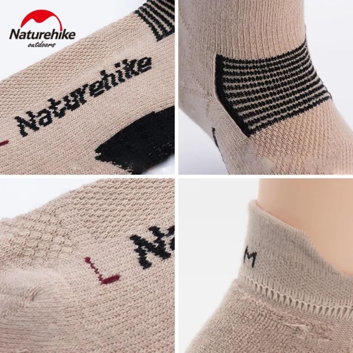 Носки Naturehike низькі NH21FS014 2 пари бежеві чорні L (6927595773161) изображение 2