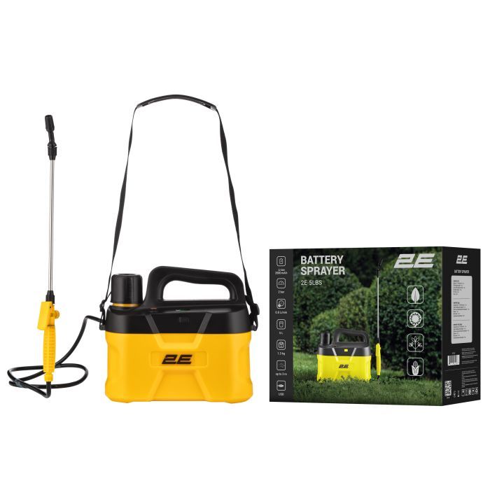 Опрыскиватель 2E AquaSpray 5LR 5л, 3.7В, 1х2500мAh, Li-ion 2бар, 0.8л/мин, 1.3кг (2E-5LBS) изображение 11