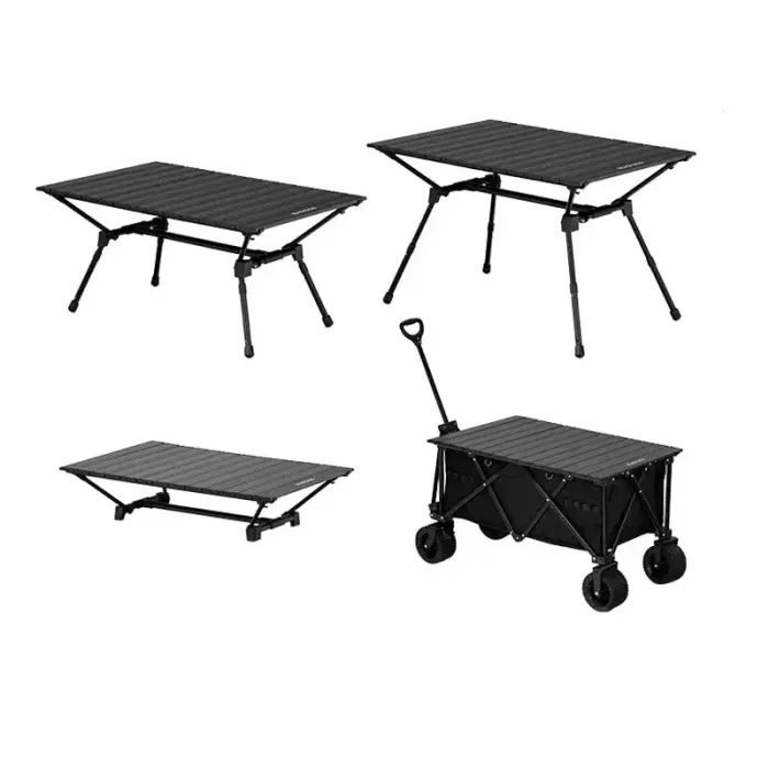 Туристический стол Naturehike полегшений CNH22JU037 алюміній чорний (6927595712474) изображение 2