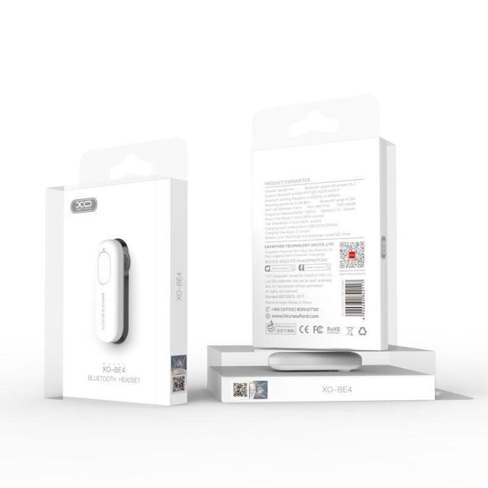 Bluetooth-гарнитура XO BE4 Black (XO-BE4-BK) изображение 4