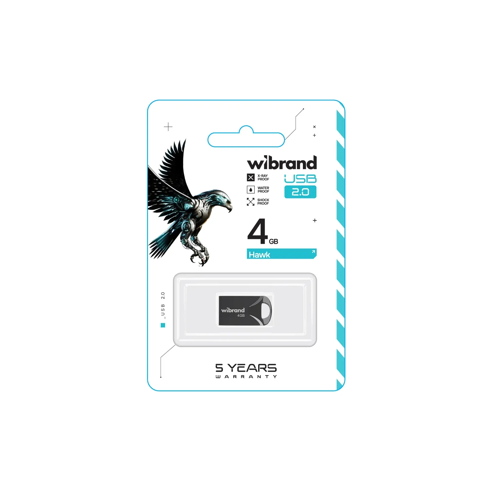 USB флеш накопитель Wibrand 32GB Hawk Black USB 2.0 (WI2.0/HA32M1B) изображение 2
