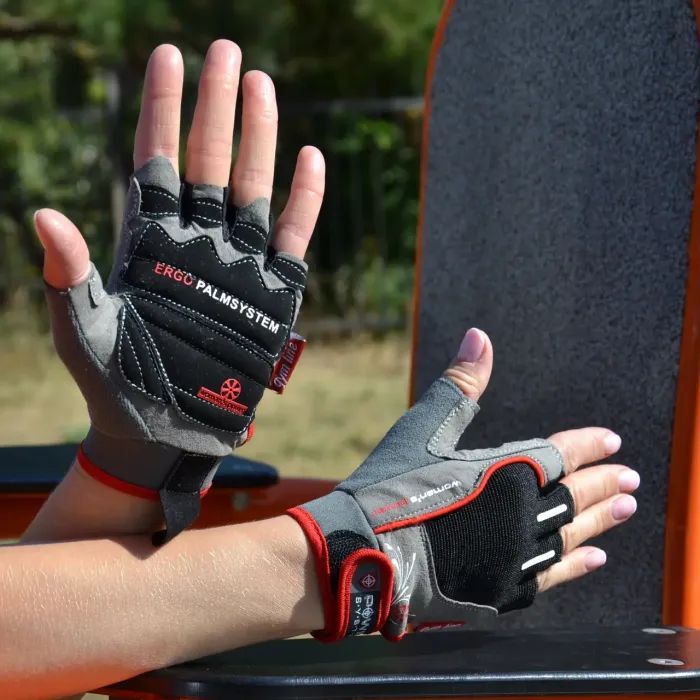 Перчатки для фитнеса Power System PS-2570 Womans Power жіночі Black/Red (PS-2570_M_Black-Red) изображение 4