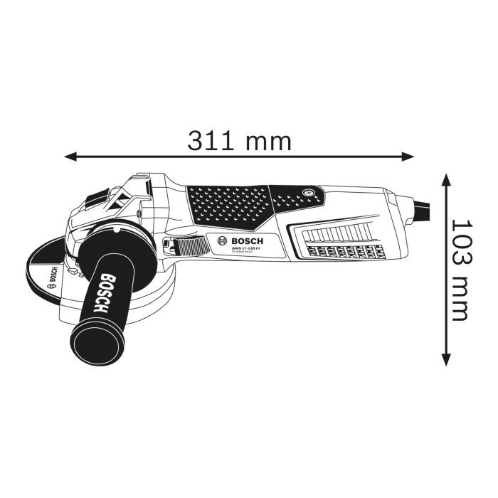Шліфувальна машина Bosch GWS 19-125 CI 125 мм, 1900Вт, 11500об/хв, 2.5кг (0.601.79N.002) зображення 8