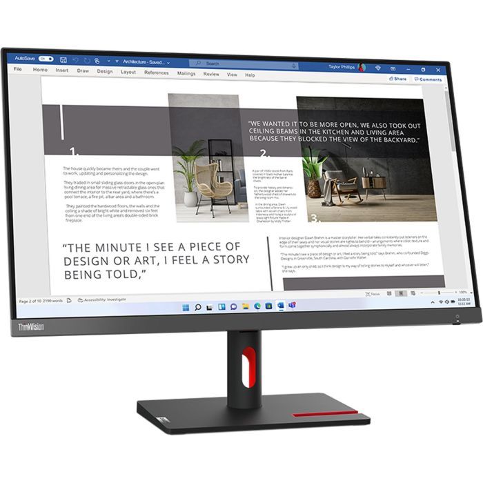 Монитор Lenovo S27i-30 (63DFKAT4UA) изображение 2