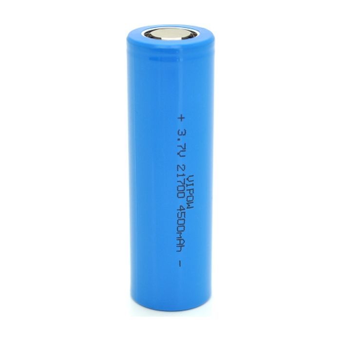 Акумулятор 21700 4500mAh, 3.7V, Blue, FlatTop Vipow (ICR21700-4500mAhFT / 31079)