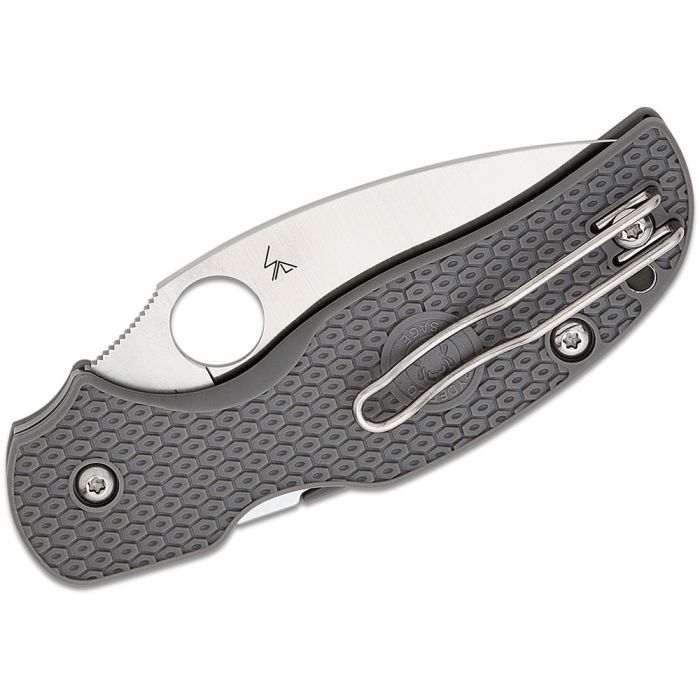 Ніж Spyderco Sage 5 Maxamet Grey FRN (C123PGY) зображення 4 Ніж Spyderco Sage 5 Maxamet Grey FRN (C123PGY) зображення 4