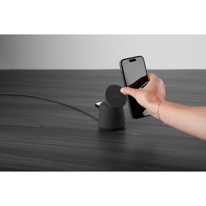 Зарядное устройство Belkin 2in1 MagSafe iPhone/Watch/AirPods Charcoal Mass (WIZ020VFH36) изображение 2