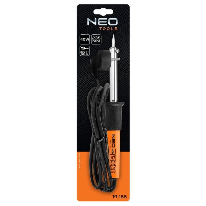 Паяльник электрический Neo Tools 40Вт 450°C никелированная медь (19-155) изображение 10