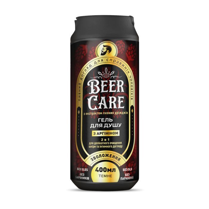 Гель для душа Beer Care 2 в 1 С аргинином Увлажнение 400 мл (4820164642009)