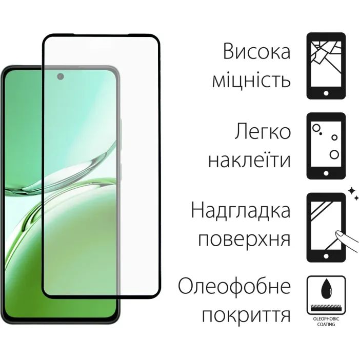 Чехол для мобильного телефона Dengos Oppo Reno 12 F/FS Matte + glass (Green) (DG-KM-110) изображение 3