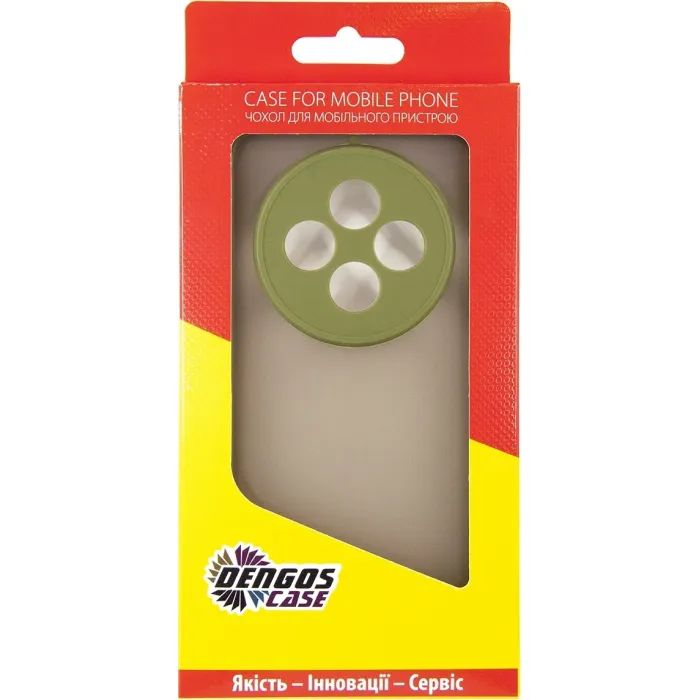 Чехол для мобильного телефона Dengos Oppo Reno 12 F/FS Matte + glass (Green) (DG-KM-110) изображение 4