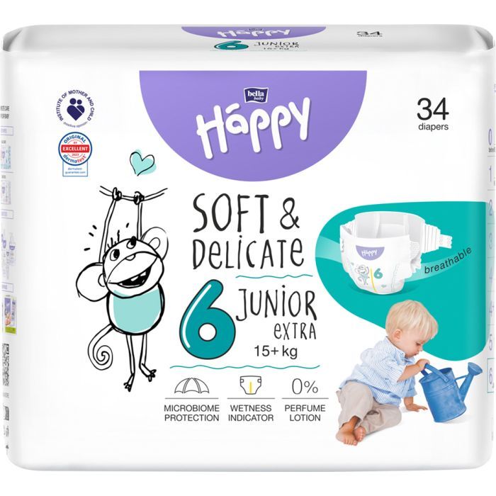 Подгузники Bella Happy 6 Junior Extra 15+ кг 34 шт (5900516605544)