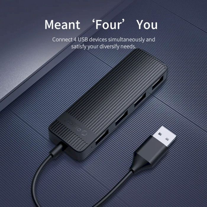 Концентратор Choetech USB 3.1 to 3хUSB 3.0+RJ45(1GB) Ethernet 4in1 (HUB-U02-BK) зображення 4