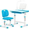 Парта со стулом Evo-kids (стул+стол+полка+лампа) Blue (Evo-17 BL Ergo)