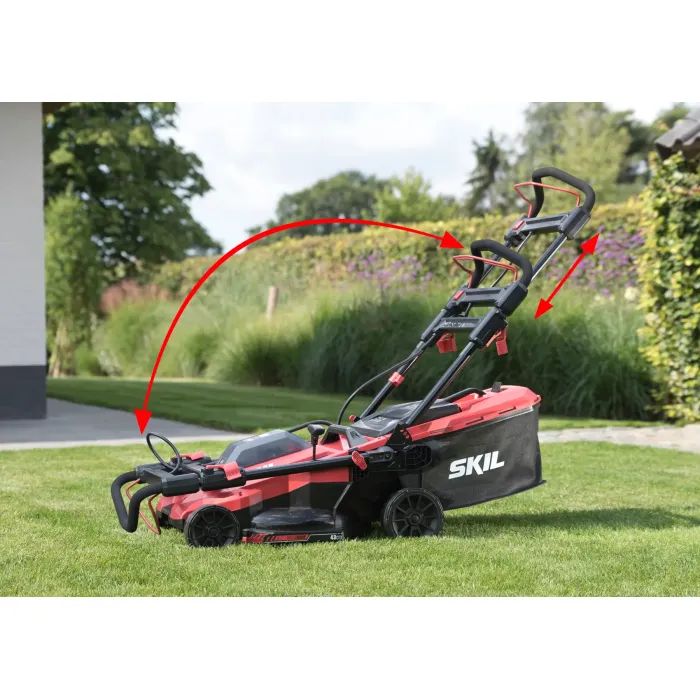 Газонокосилка Skil аккумуляторная бесщеточная, 0140 BA, 2x4Ah (GM1E0140BA) изображение 5