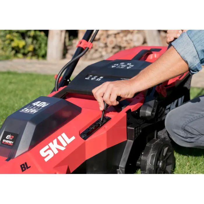 Газонокосилка Skil аккумуляторная бесщеточная, 0140 BA, 2x4Ah (GM1E0140BA) изображение 9