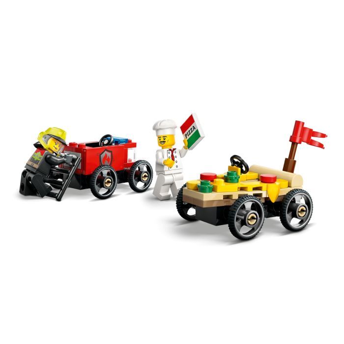 Конструктор LEGO City Пицца-авто против пожарной машины Набор гонок (60458) изображение 3