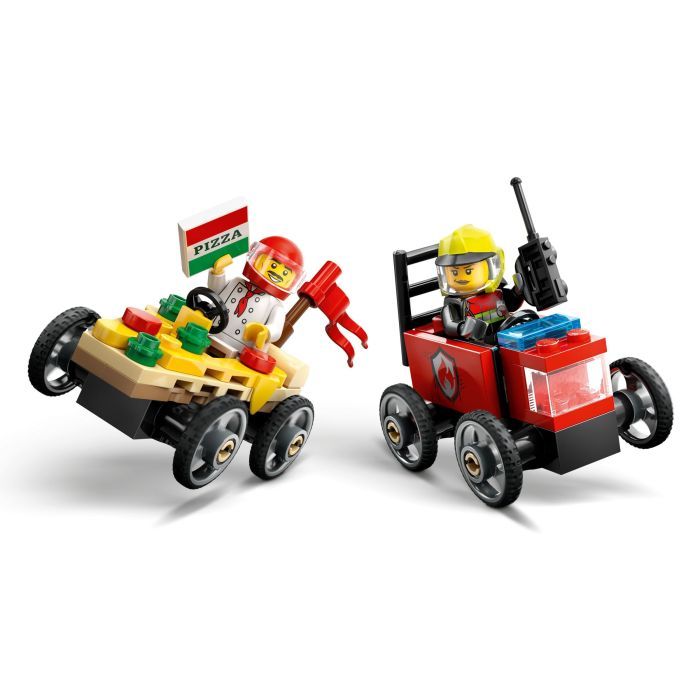Конструктор LEGO City Пицца-авто против пожарной машины Набор гонок (60458) изображение 4