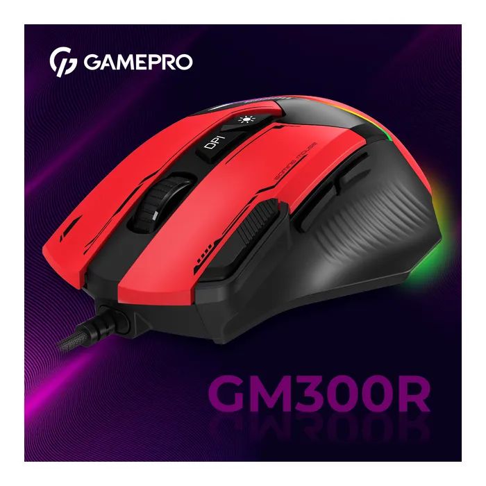 Мишка GamePro GM300R USB Red/Black (GM300R) зображення 5