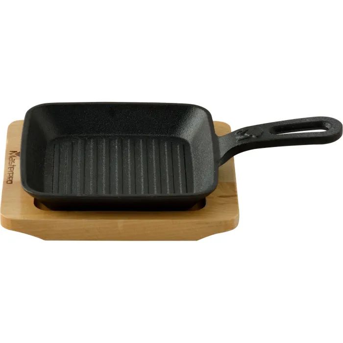 Сковорода MasterPro Foodies сook&share, 13.7x22.2 см з серверувальною дошкою (BGMP-3808-EM) зображення 2
