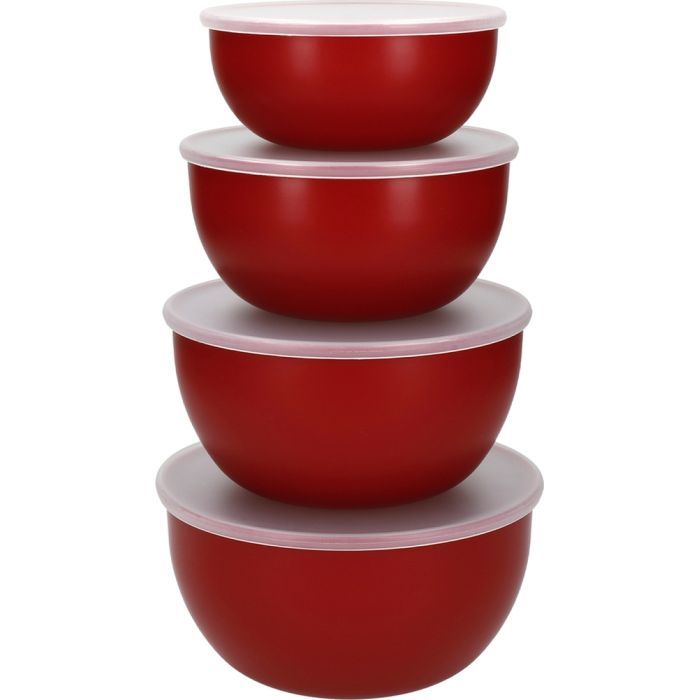 Миска KitchenAid Universal, з кришками, набір 4 шт, червоний (KQG176OSERE)