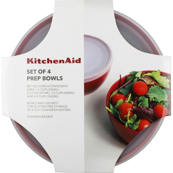 Миска KitchenAid Universal, з кришками, набір 4 шт, червоний (KQG176OSERE) зображення 5
