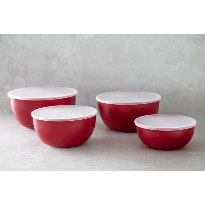 Миска KitchenAid Universal, з кришками, набір 4 шт, червоний (KQG176OSERE) зображення 7
