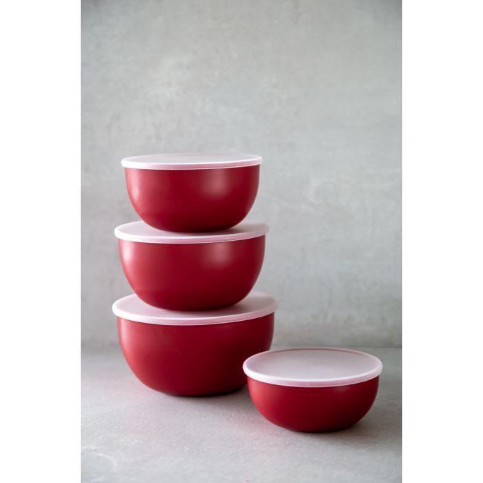 Миска KitchenAid Universal, з кришками, набір 4 шт, червоний (KQG176OSERE) зображення 8
