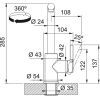 Смеситель Franke Lina L Pull Out, 254мм, хром (115.0712.420) изображение 3