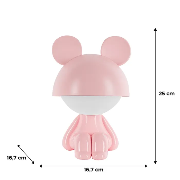 Нічник Kite Світильник LED з акумулятором Cute Mouse, персиковий (K25-316-2-4) зображення 6