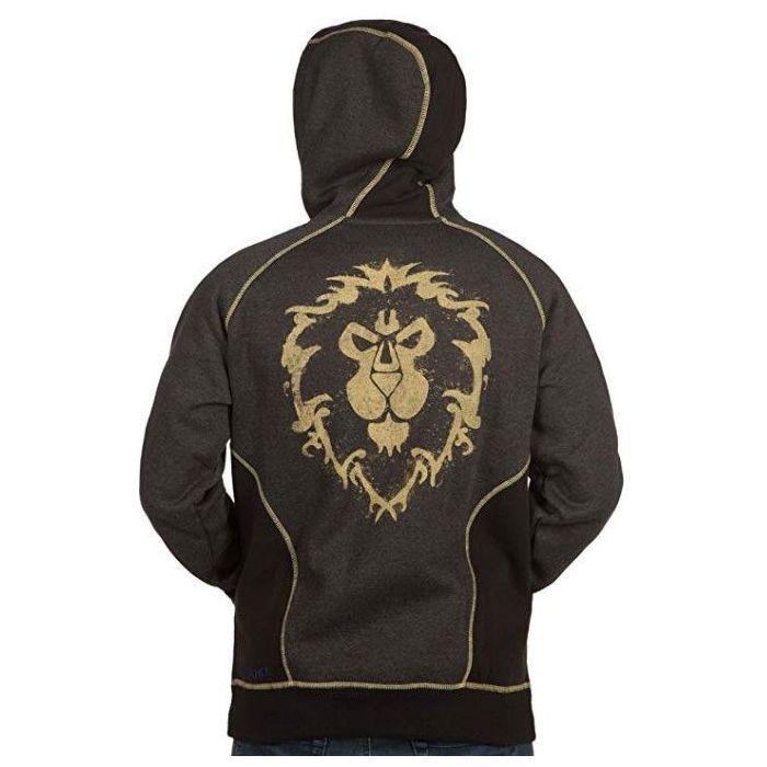 Кофта Jinx World of Warcraft Alliance Classic Premium Zip-Up Hoodie Charcoal Heather L (JINX-7485L) зображення 3