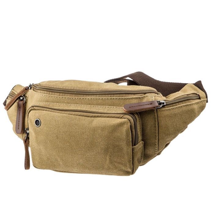 Сумка Vintage Поясная текстильная Хаки (20175)