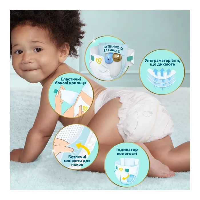 Подгузники Pampers Premium Care Розмір 6 (13-18 кг) 128 шт (8700216423700) изображение 5