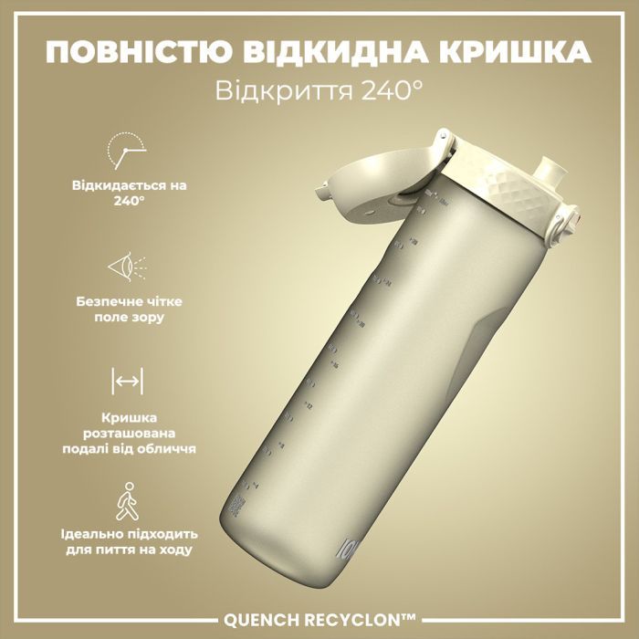 Пляшка для води ION8 OneTouch 1000 мл BPA Free, Rose Quartz (I8RF1000ROS) зображення 3