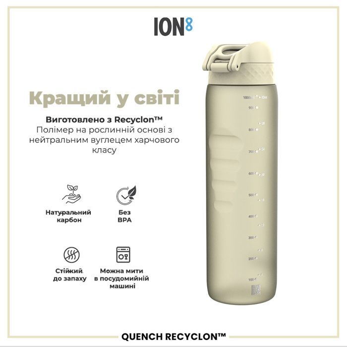 Пляшка для води ION8 OneTouch 1000 мл BPA Free, Rose Quartz (I8RF1000ROS) зображення 6