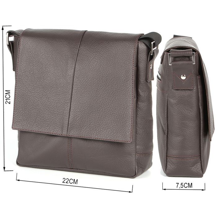 Сумка Shvigel Кожаная Коричневая (00852) изображение 3