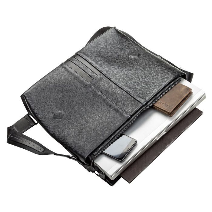 Сумка Shvigel Кожаная Черная (11106) изображение 5