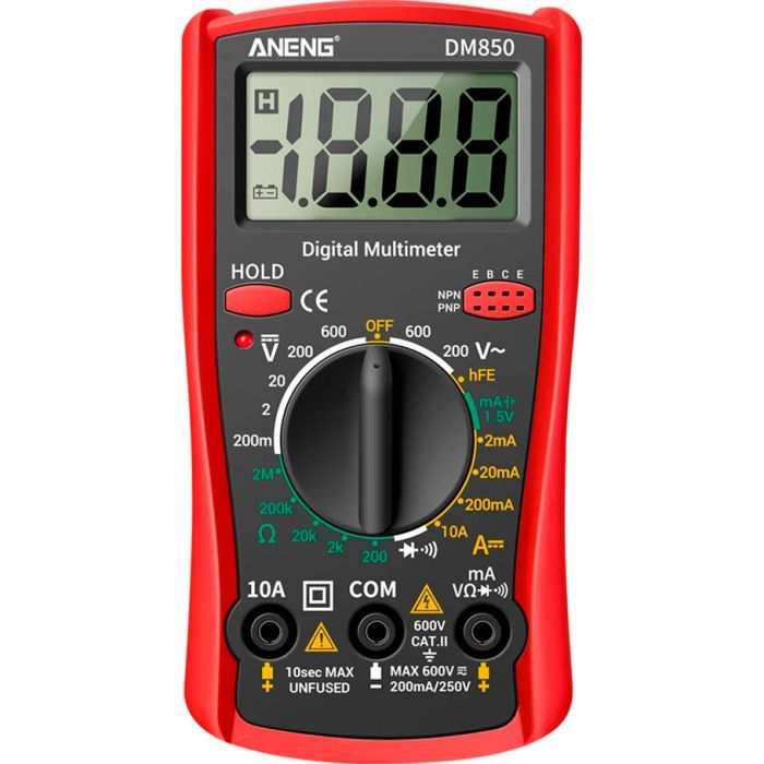 Цифровой мультиметр ANENG DM850, V, A, R, функція hFE (AN-DM850)