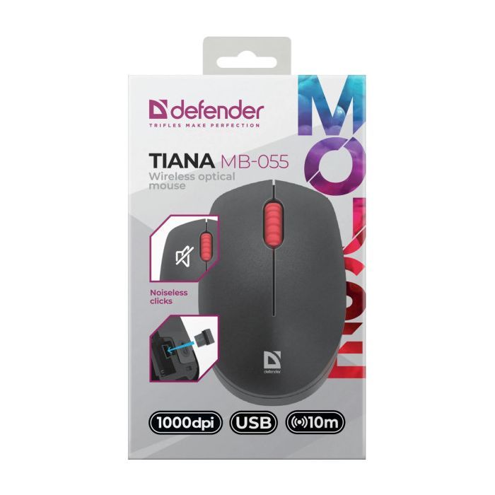 Мышка Defender Tiana MB-055 Wireless Black (52055) изображение 4