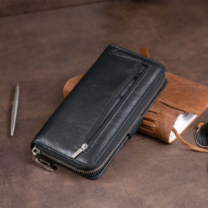 Гаманець ST Leather Зі шкіри унісекс Чорний (19300) зображення 12