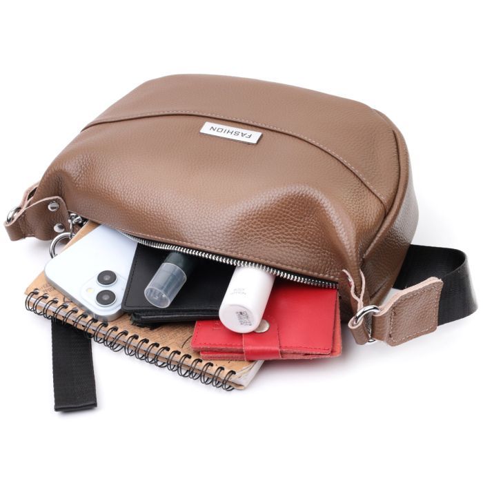 Сумка Vintage Из натуральной кожи Коричневая (22619) изображение 10