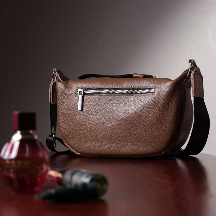 Сумка Vintage Из натуральной кожи Коричневая (22619) изображение 12