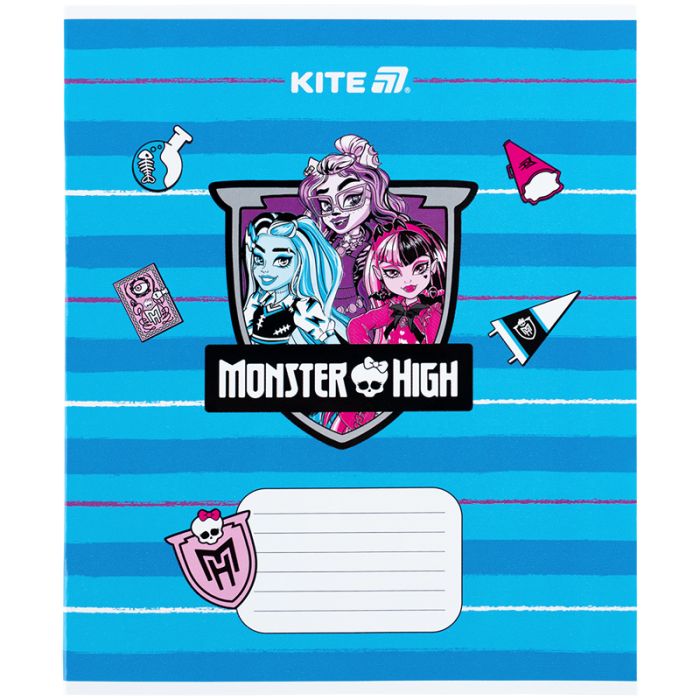 Зошит Kite Monster High, 12 аркушів, коса лінія (MH25-235) зображення 10