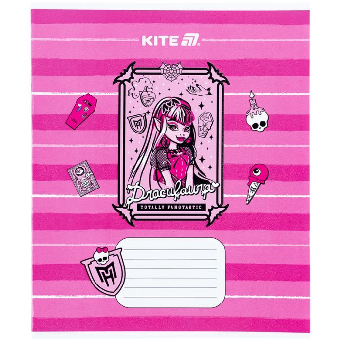 Тетрадь Kite Monster High, 12 листов, косая линия (MH25-235) изображение 6