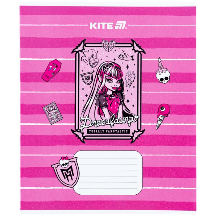 Зошит Kite Monster High, 12 аркушів, коса лінія (MH25-235) зображення 6